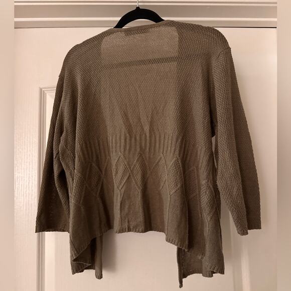 One two New York brown knit open cardigan - Picture 2 of 5